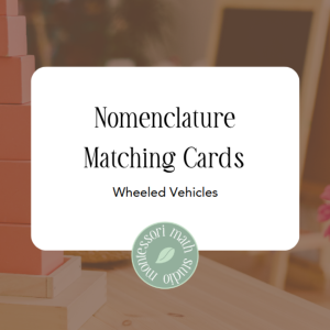 title page for wheeled vehicle matching cards