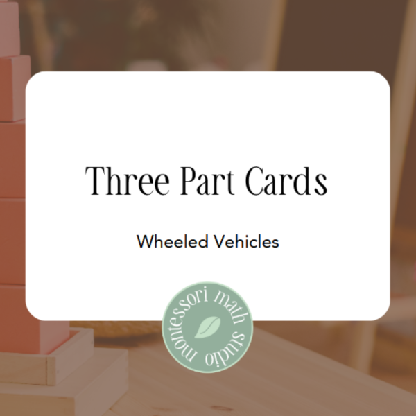 Wheeled Vehicles Three-Part Cards