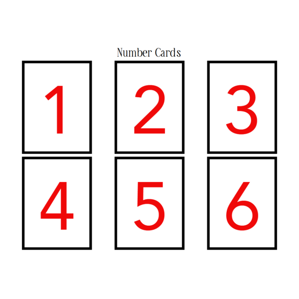 Cards and Counters Printable Material Page example