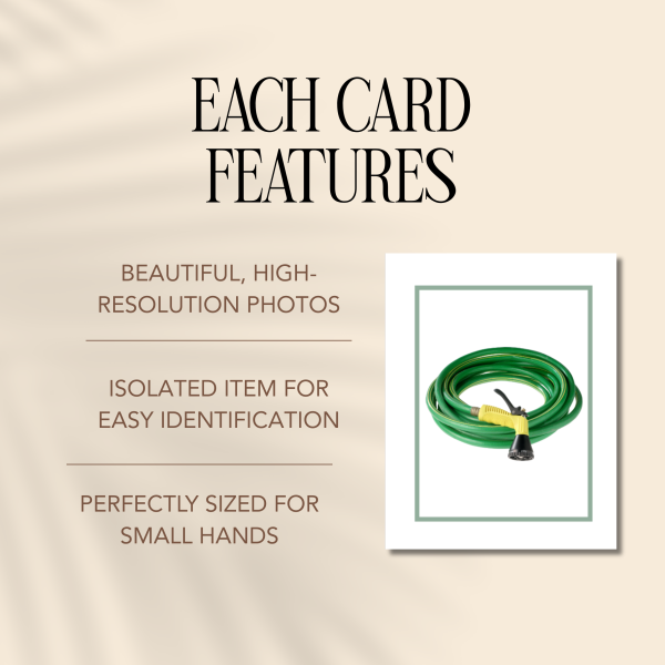 Garden tool matching cards features